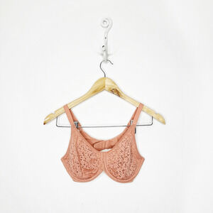 CHANTELLE Norah Molded Bra Pink Lace underwire comfort womens 34D